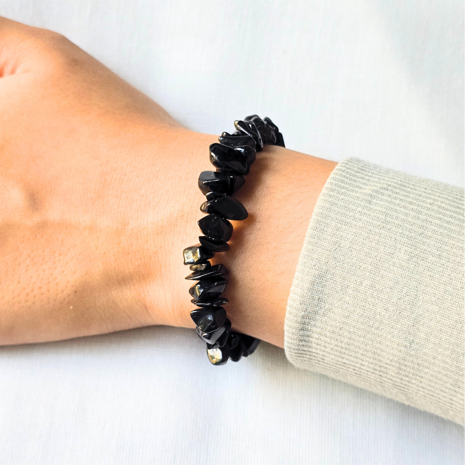 Black Tourmaline Chips Bracelet